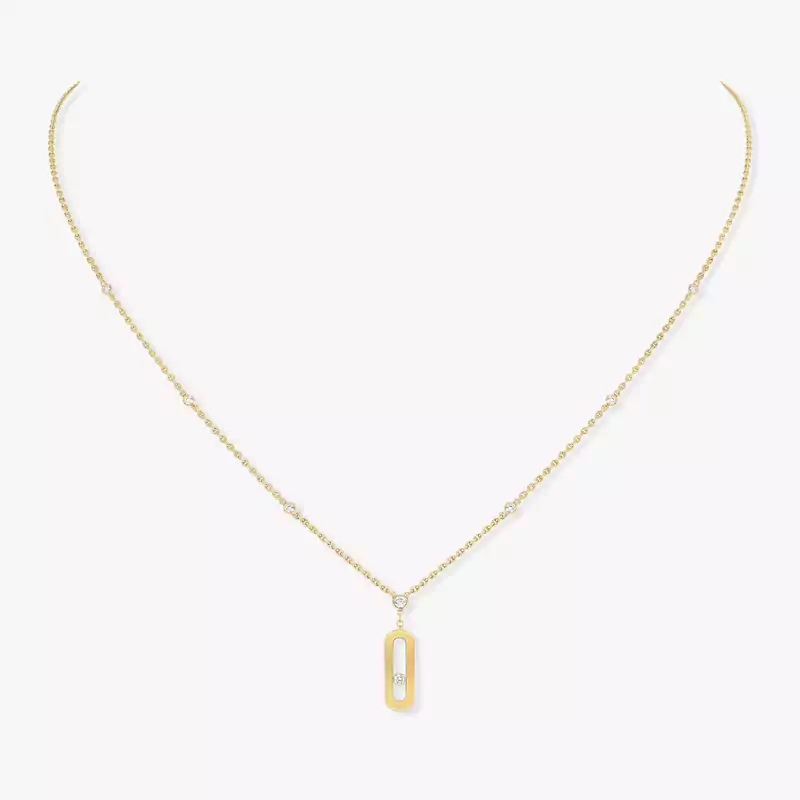 Collier Femme Or Jaune Diamant Long Move Uno 10111-YG