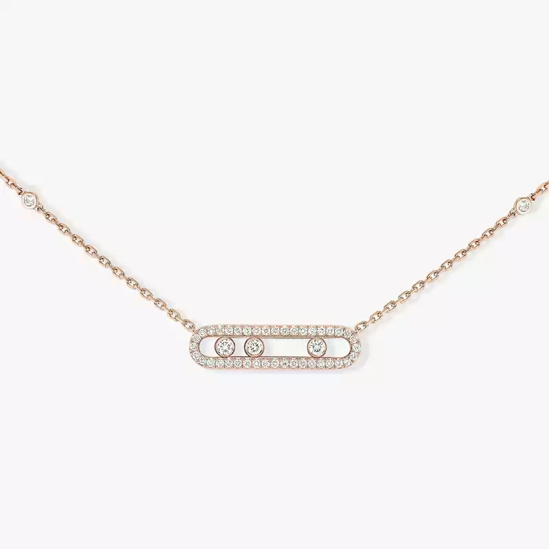 Baby Move Pavé Pink Gold For Her Diamond Necklace 04322-PG