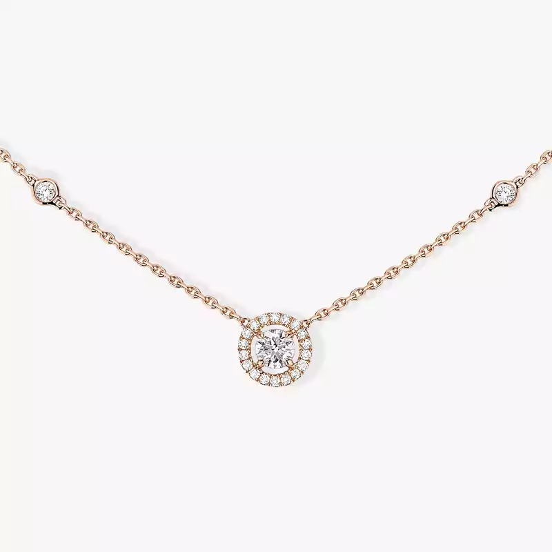 Collier Femme Or Rose Diamant Joy Diamant Rond 0,20ct 04281-PG