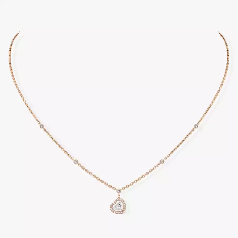 Joy cœur 0.15-carat diamond Pink Gold For Her Diamond Necklace 11437-PG