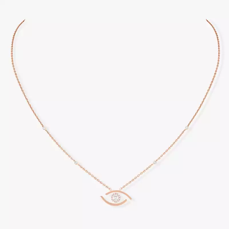 Collar Mujer Oro rosa Diamante Collar Lucky Eye 07524-PG