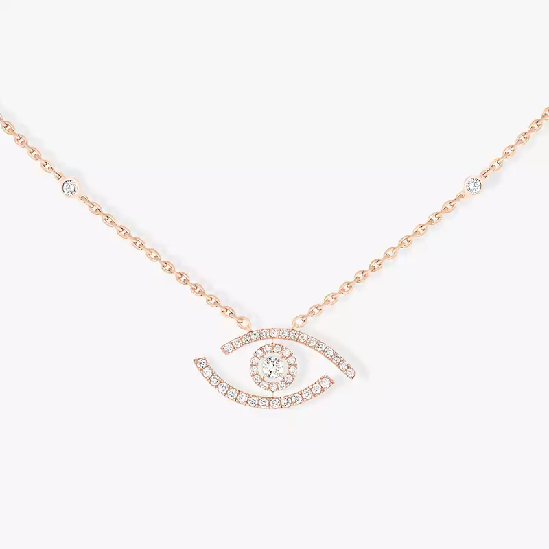 Collar Mujer Oro rosa Diamante Collar Lucky Eye Pavé 07525-PG