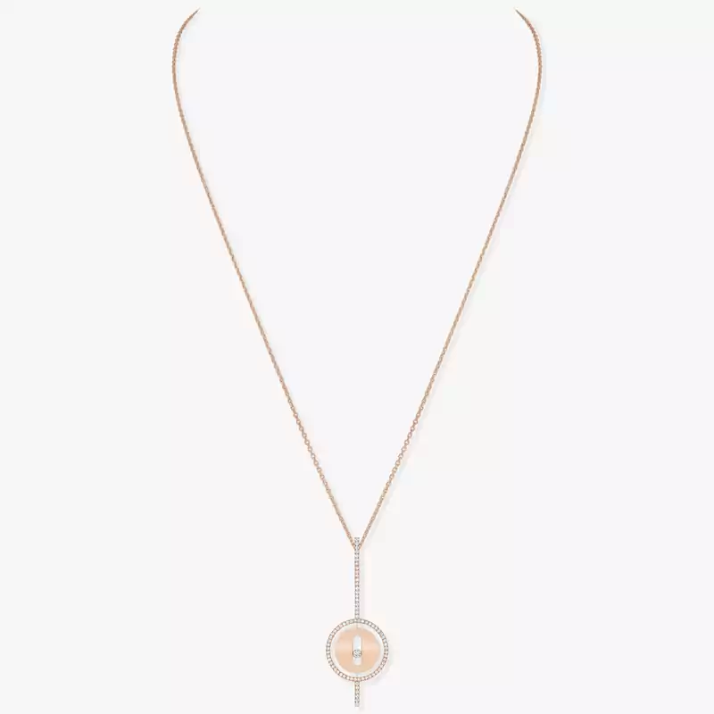 Lucky Move Arrow Pink Gold For Her Diamond Necklace 10113-PG