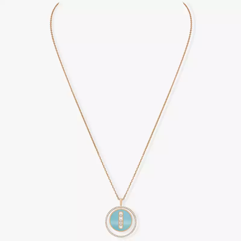 Turquoise Lucky Move MM Pink Gold For Her Diamond Necklace 10836-PG