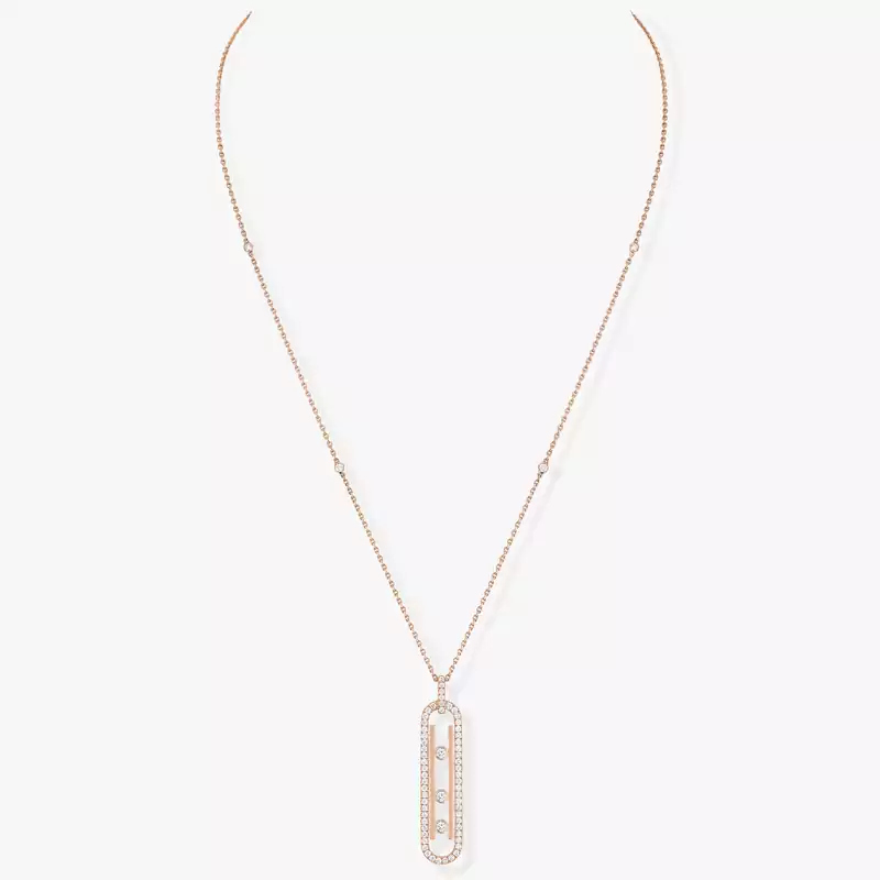 Move 10th SM Necklace Pink Gold For Her Diamond Necklace 10032-PG