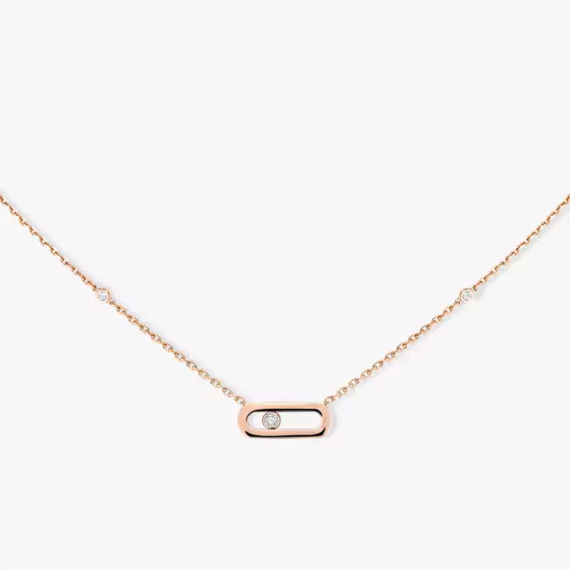 Gold Move Uno Pink Gold For Her Diamond Necklace 10053-PG