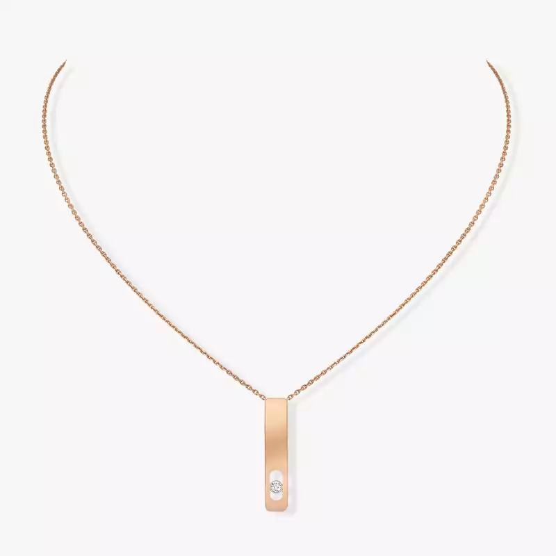 My First Diamond  Pink Gold For Her Diamond Necklace 07498-PG