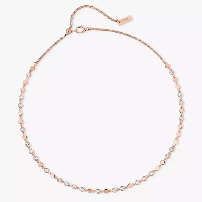 Necklace For Her Pink Gold Diamond D-Vibes SM 12351-PG