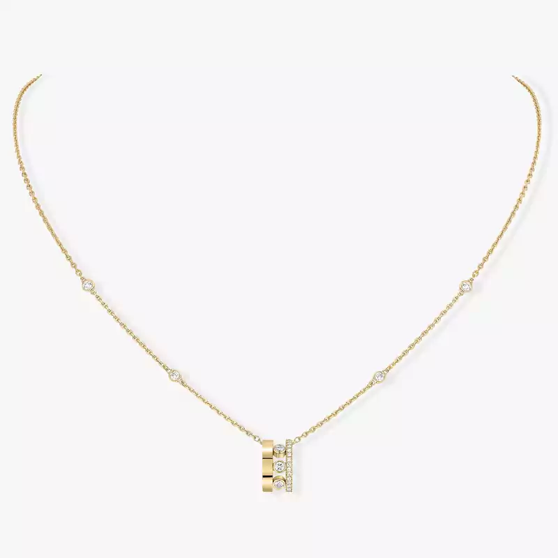 Collar Mujer Oro amarillo Diamante Colgante con cadena Move Romane 07158-YG