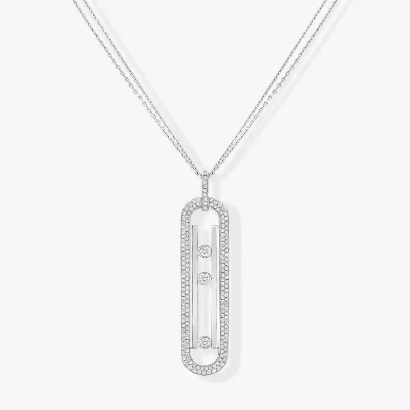 Move 10th Anniversary White Gold For Her Diamond Necklace 07228-WG