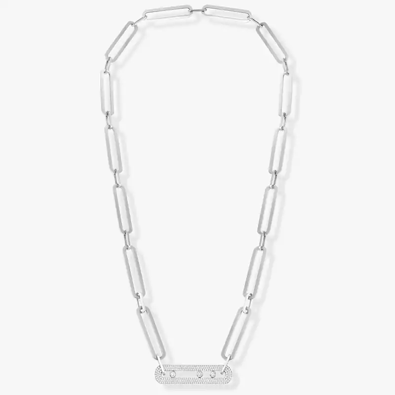 Collar Mujer Oro blanco Diamante Sautoir Move 10th Anniversary XL 06768-WG