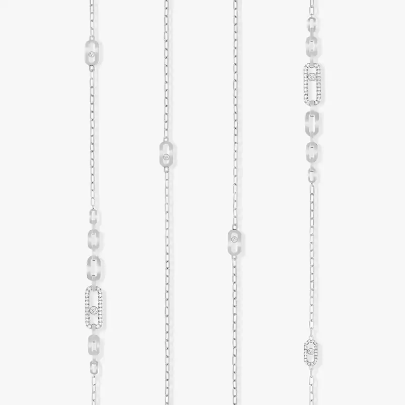  Move Uno  White Gold For Her Diamond Necklace 07170-WG