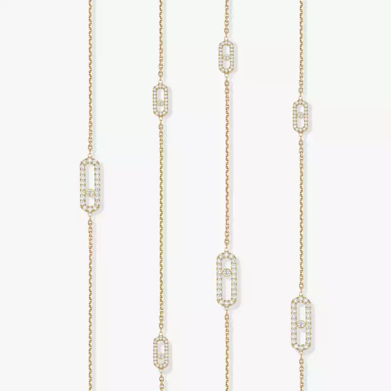 Move Uno Long Necklace Yellow Gold For Her Diamond Necklace 11324-YG