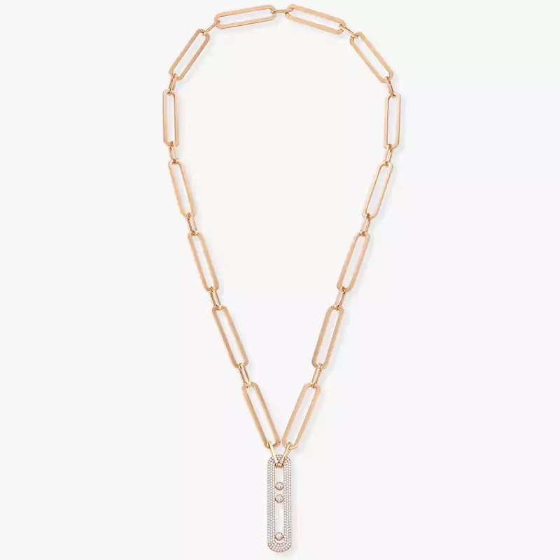 Move 10th Anniversary XL Pink Gold For Her Diamond Necklace 06768-PG