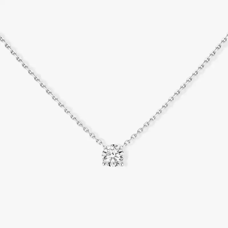 Collar Mujer Oro blanco Diamante Solitaire Brillant 08571-WG