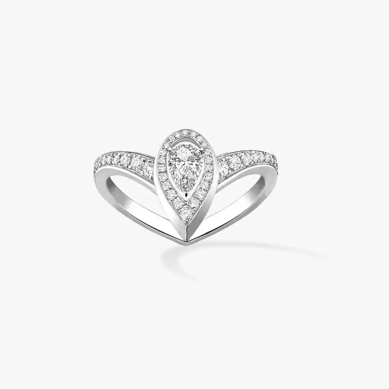 Ring For Her White Gold Diamond Fiery 0.10ct 12086-WG