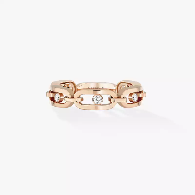 Ring For Her Pink Gold Diamond Move Link Multi 12078-PG