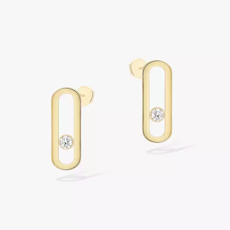 Move Uno Yellow Gold For Her Diamond Earrings 12182-YG