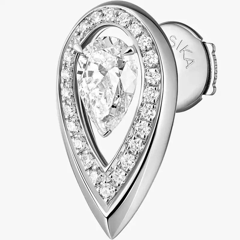 Boucles d'oreilles Femme Or Blanc Diamant Fiery 0,25ct 13240-WG