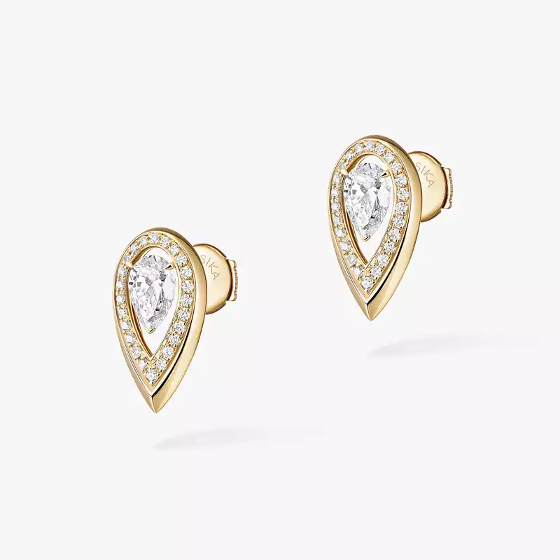 Boucles d'oreilles Femme Or Jaune Diamant Fiery 0,25ct 13240-YG