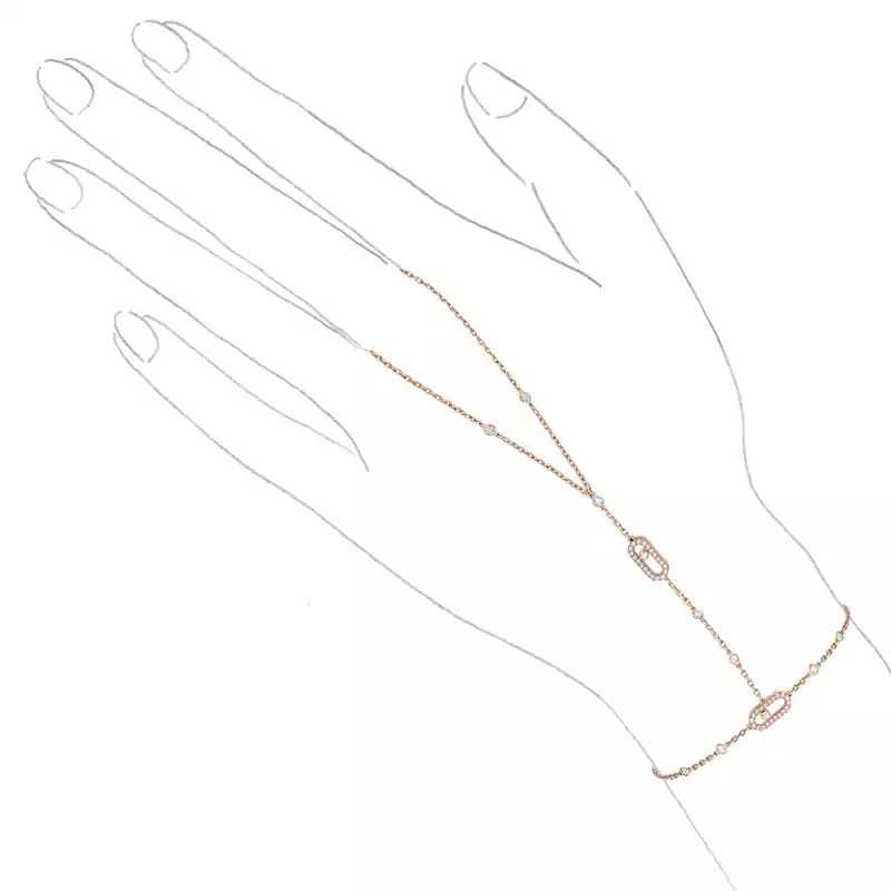 Move Uno Handkette Für sie Diamant Armband Roségold 12021-PG