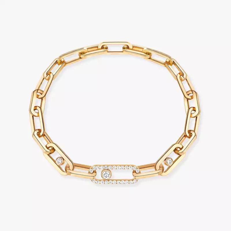 Move Link Yellow Gold For Her Diamond Bracelet 12576-YG