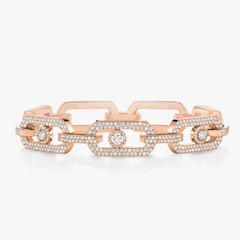 Bracelet For Her Pink Gold Diamond So Move XL Pavé 12942-PG