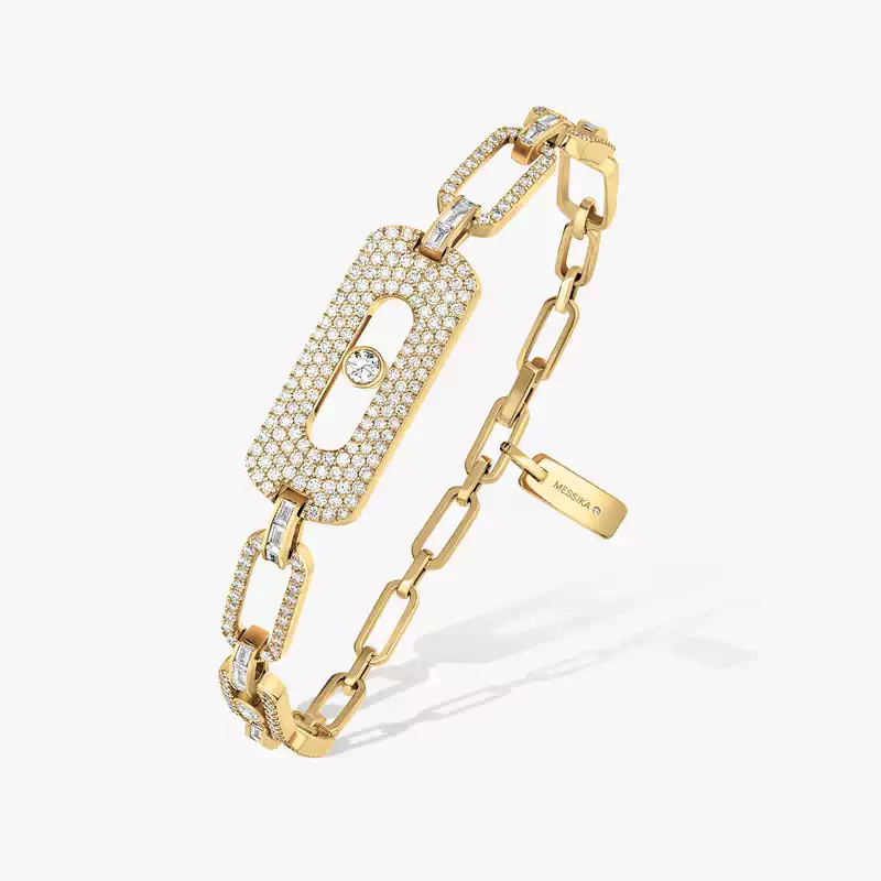 My Move Pavé Chain Bracelet White Gold For Her Diamond Bracelet 12186-WG
