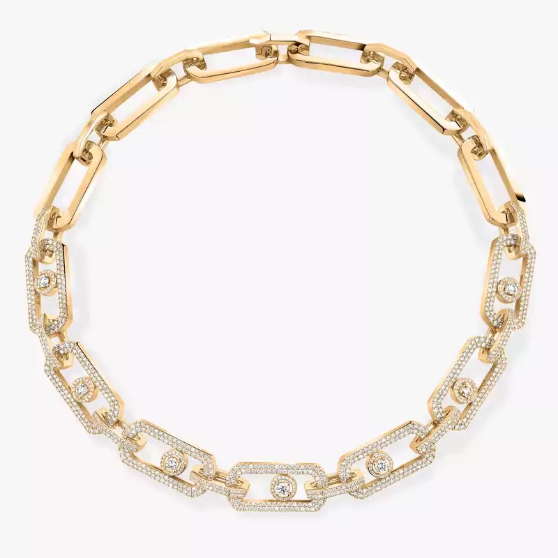 So Move XL Pavé Yellow Gold For Her Diamond Necklace 13079-YG