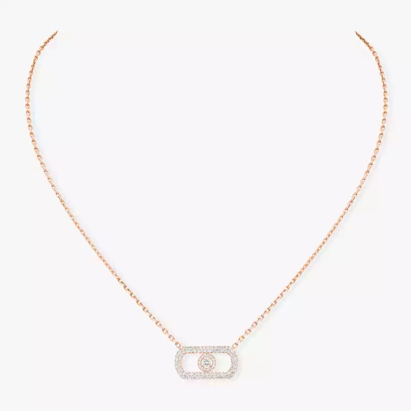So Move Pavé Pink Gold For Her Diamond Necklace 12945-PG