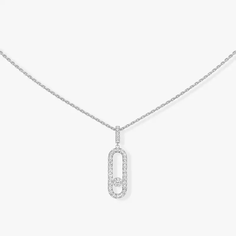 Move Uno Pavé LM White Gold For Her Diamond Necklace 12058-WG