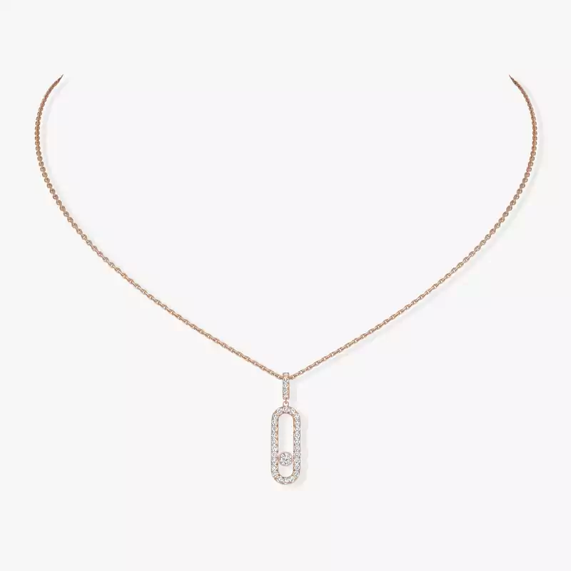 Move Uno Pavé LM Pink Gold For Her Diamond Necklace 12058-PG