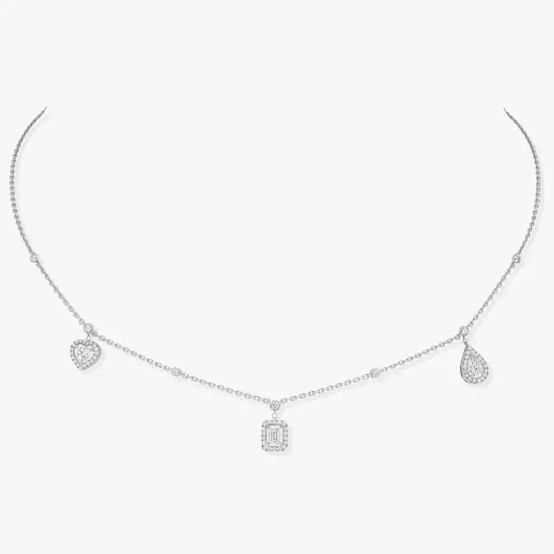 Collar Mujer Oro blanco Diamante My Twin Trio 0,15 ct x3 11945-WG