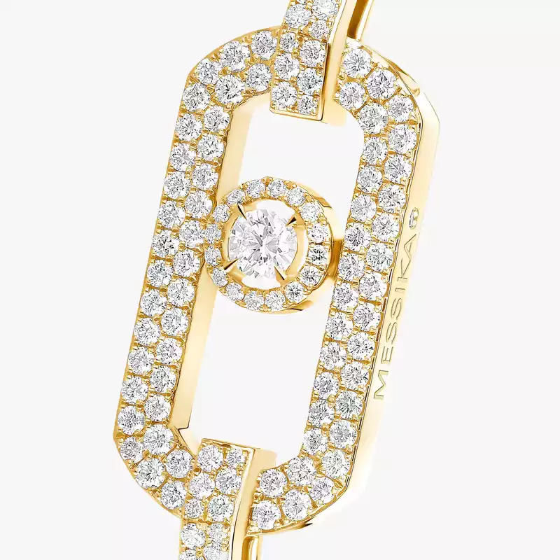 Кольцо Для нее Желтое золото Бриллиантами Кольцо на 2 пальца So Move с бриллиантовым паве 13185-YG