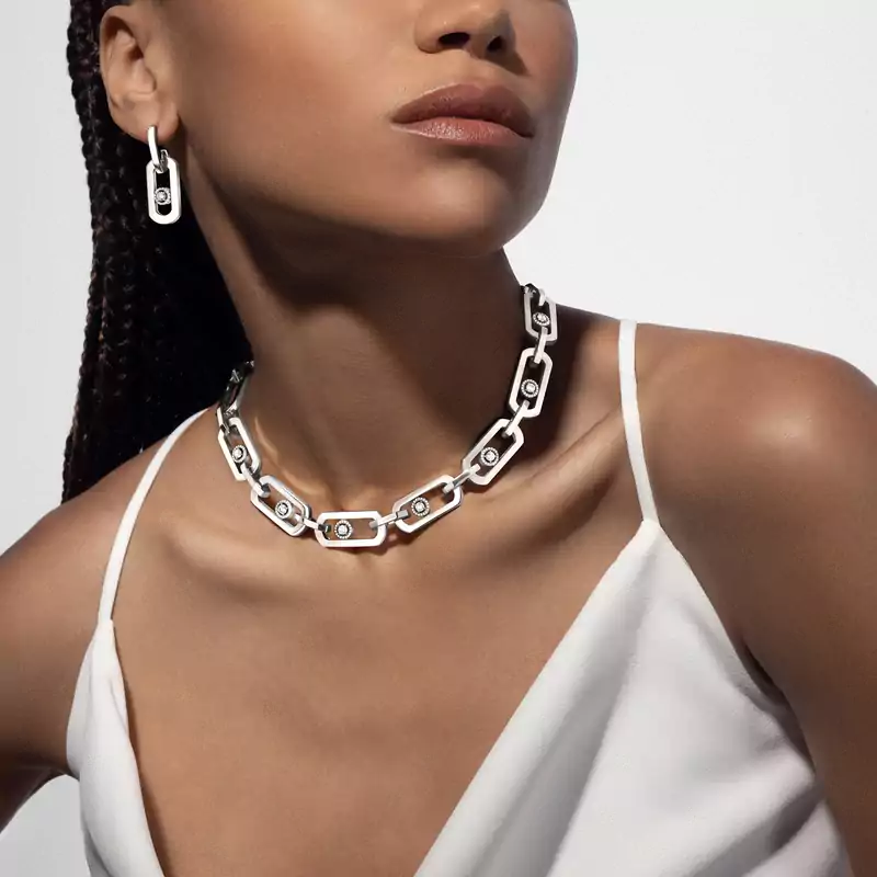 Earrings For Her White Gold Diamond So Move XL Pendant Earrings 13132-WG