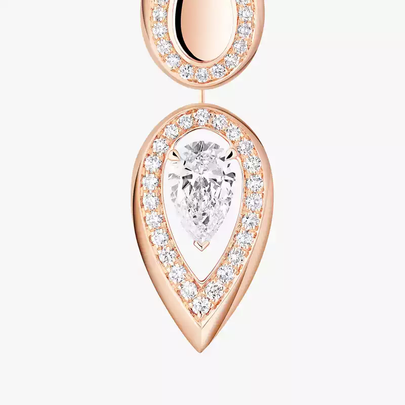 Earrings For Her Pink Gold Diamond Fiery 0.25ct 13173-PG