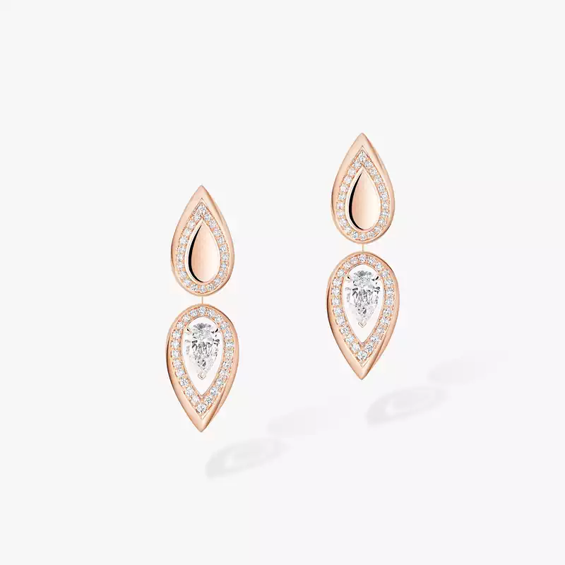 Fiery 0.25ct Pink Gold For Her Diamond Earrings 13173-PG