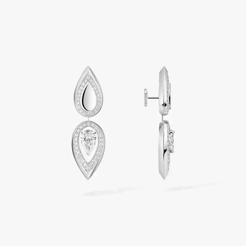 Boucles d'oreilles Femme Or Blanc Diamant Fiery 0,25ct 13173-WG