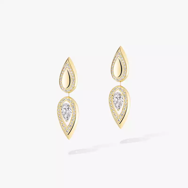 Boucles d'oreilles Femme Or Jaune Diamant Fiery 0,25ct 13173-YG