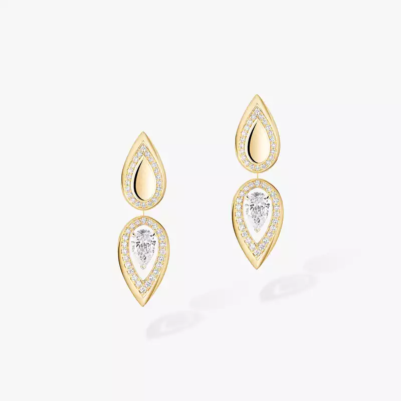 Fiery 0.25ct Yellow Gold For Her Diamond Earrings 13173-YG