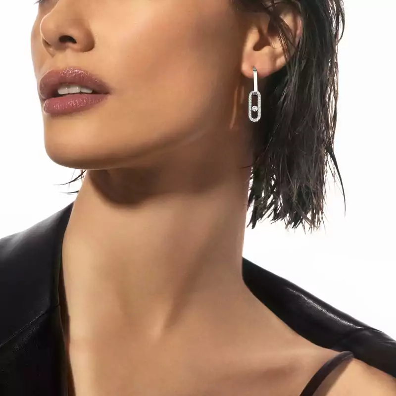 Move Link transformable earrings White Gold For Her Diamond Earrings 13678-WG