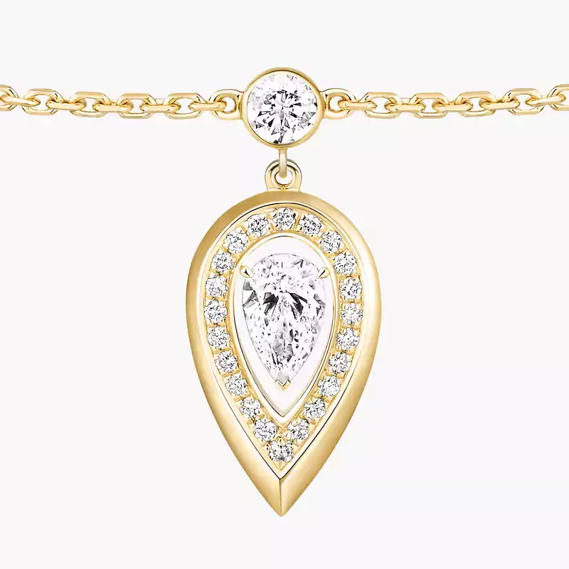 Bracelet Femme Or Jaune Diamond Bracelet de cheville Fiery 14138-YG