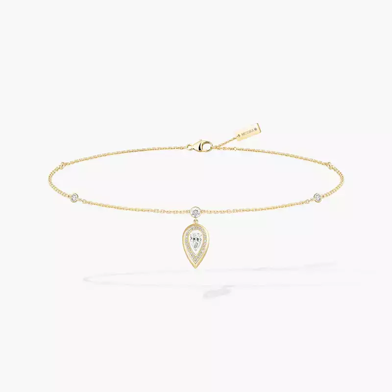 Fiery ankle bracelet Yellow Gold For Her Diamond Bracelet 14138-YG