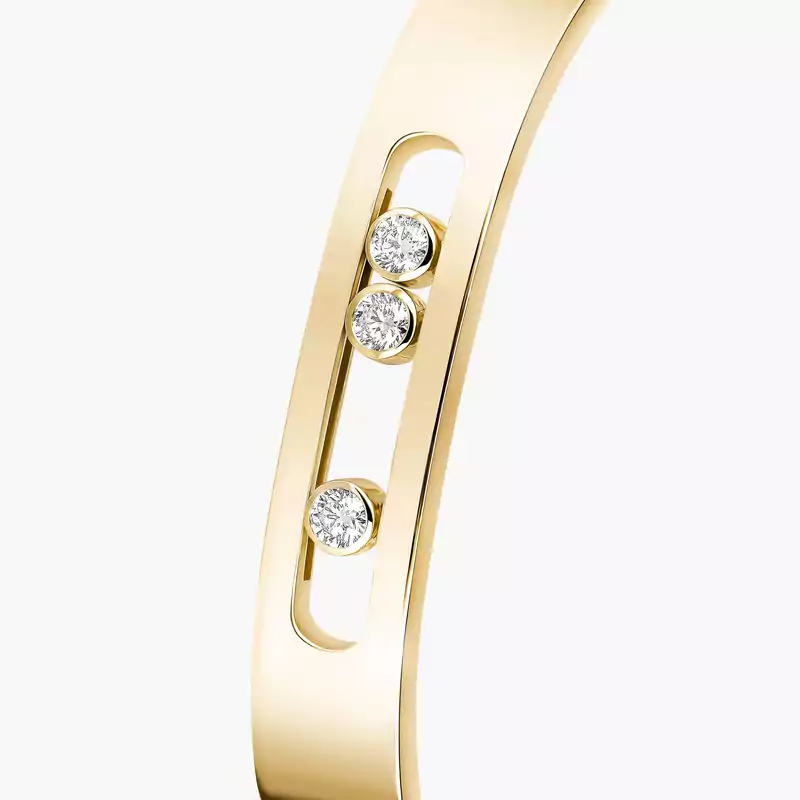 Move Joaillerie Bangle Large Size Yellow Gold For Her Diamond Bracelet 13725-YG