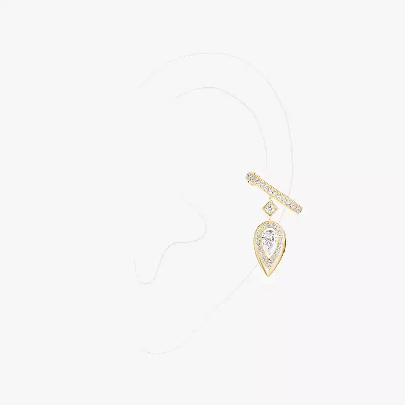 Boucles d'oreilles Femme Or Jaune Diamond Clip Fiery 0,10ct 13172-YG