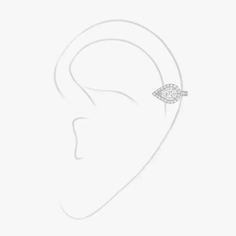 الأقراط امرأة ذهب أبيض الماس My Twin Top Mono Earring PS 0.15ct 07442-WG