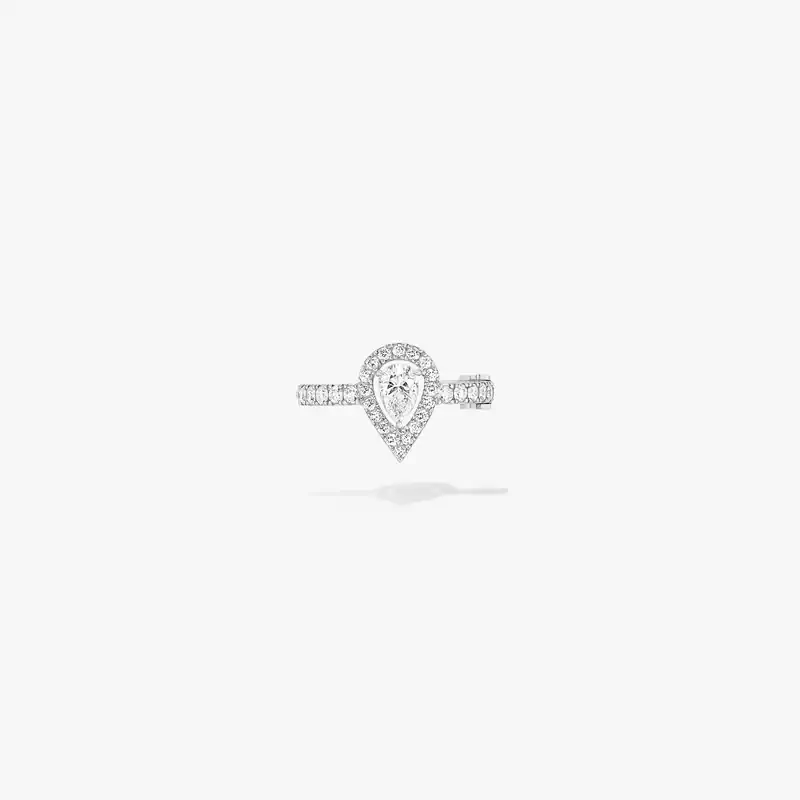 Earrings For Her White Gold Diamond My Twin Mono Earring Middle Pear Diamond 0.10ct 10121-WG