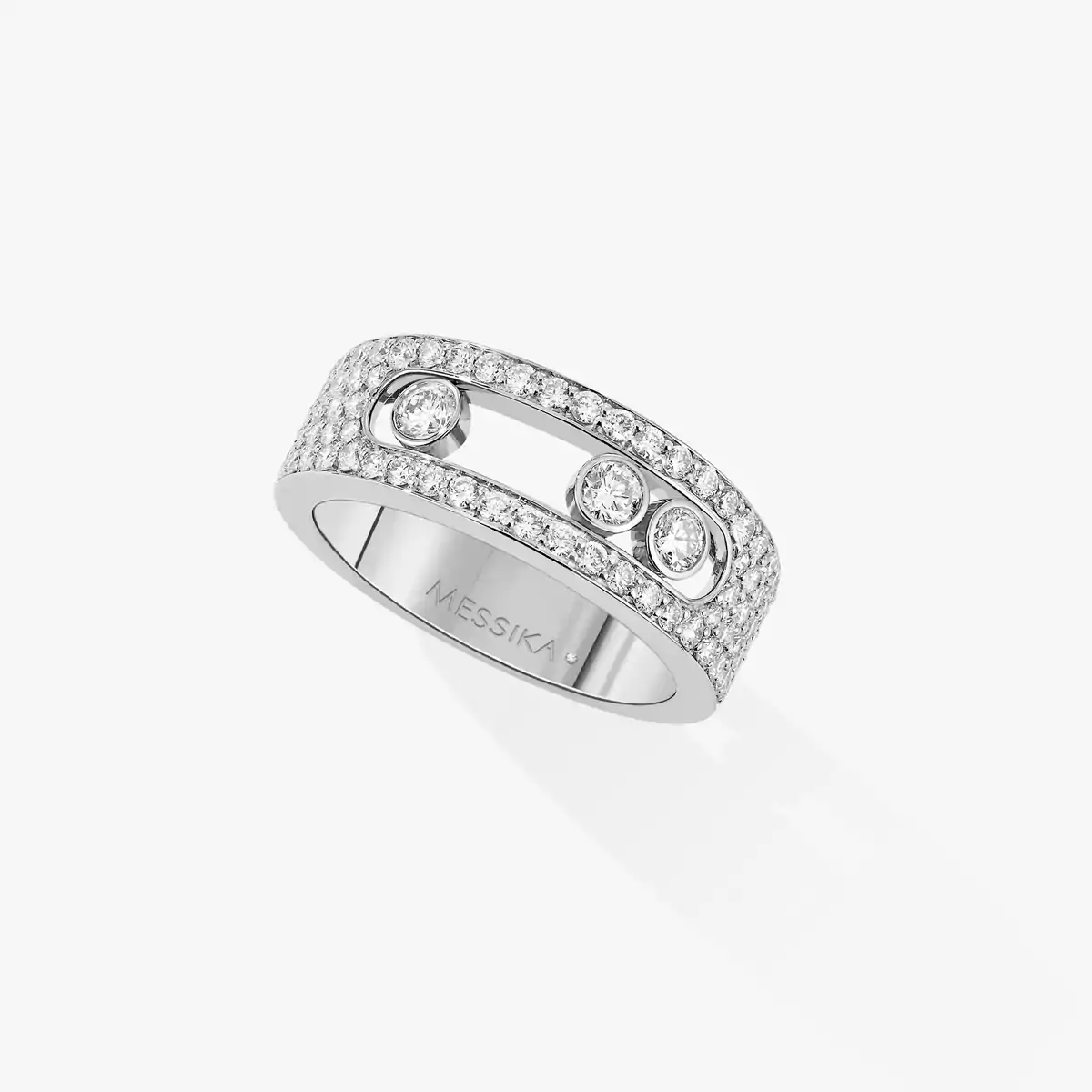 Ring For Her White Gold Diamond Move Joaillerie Pavé SM 04703-WG