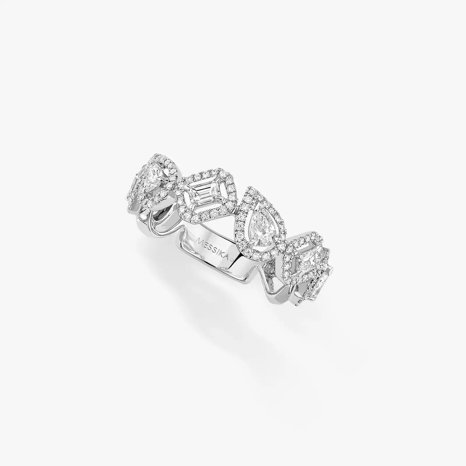 خاتم امرأة ذهب أبيض الماس خاتم زواج My Twin 06705-WG
