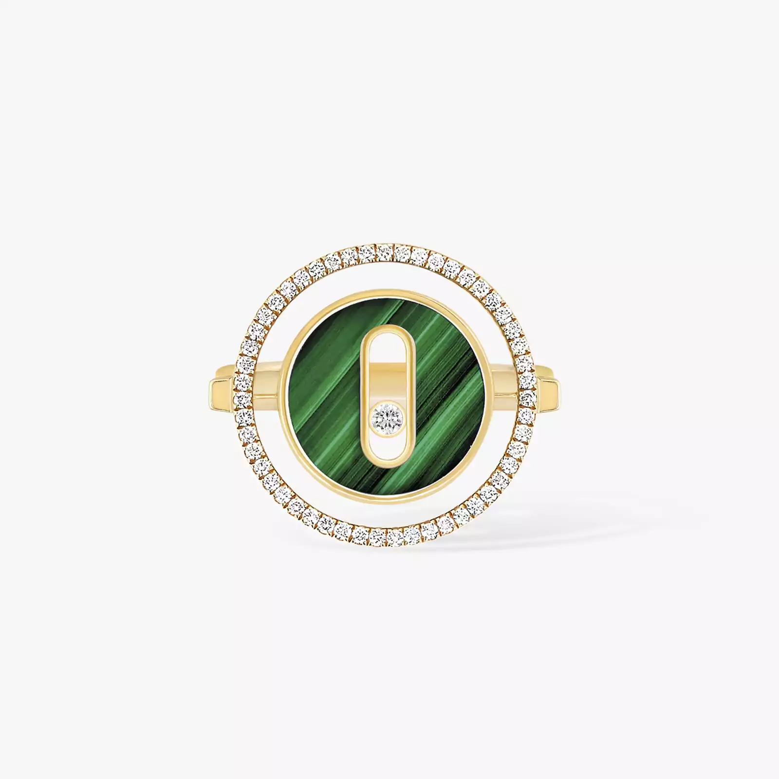 Lucky Move SM Malachite Yellow Gold For Her Diamond Ring 11953-YG